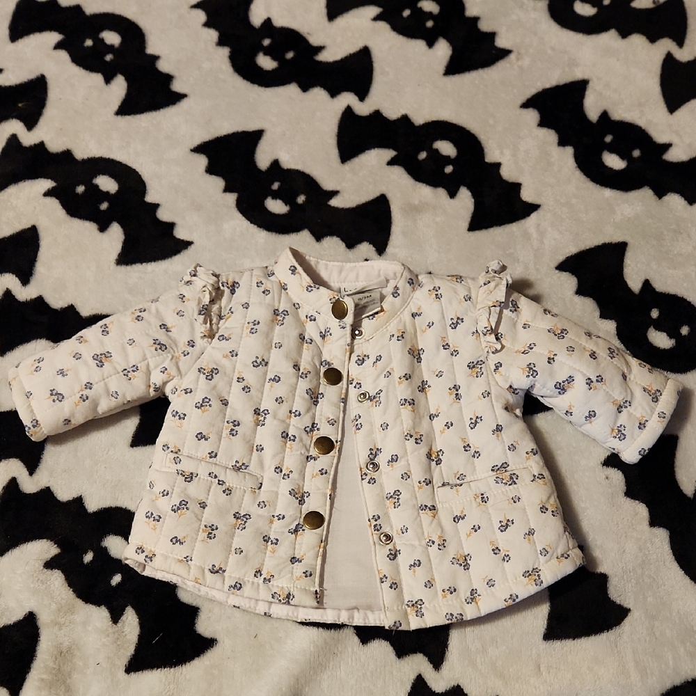 Nicole Miller Cream Floral Kids Jacket